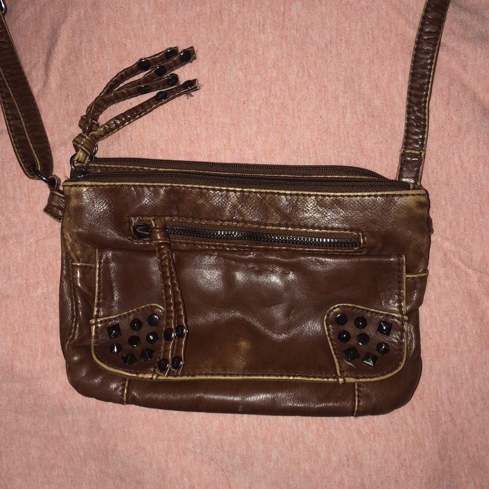 Brown Leather Crossbody Bag
